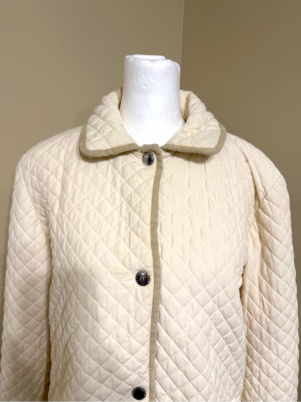 Ralph Lauren Cream Quilted Utility Jacket with Sherpa Collar - Picture 4 of 8